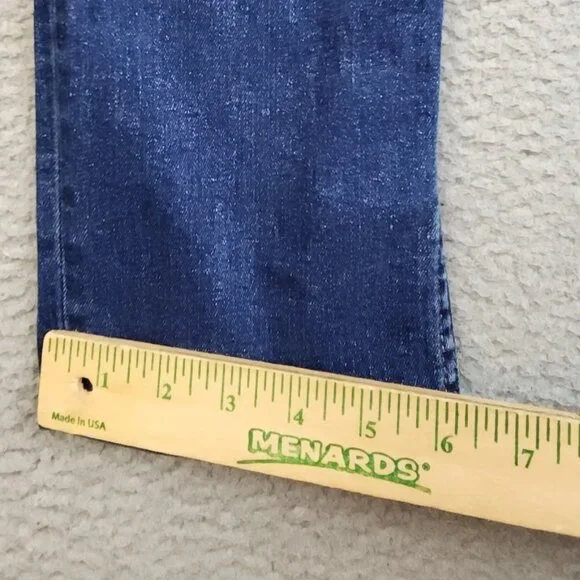 Silver Jeans Womens 30x29 Blue Curvy Avery Straight Leg Stretch Dark Wash Faded - Picture 5 of 11